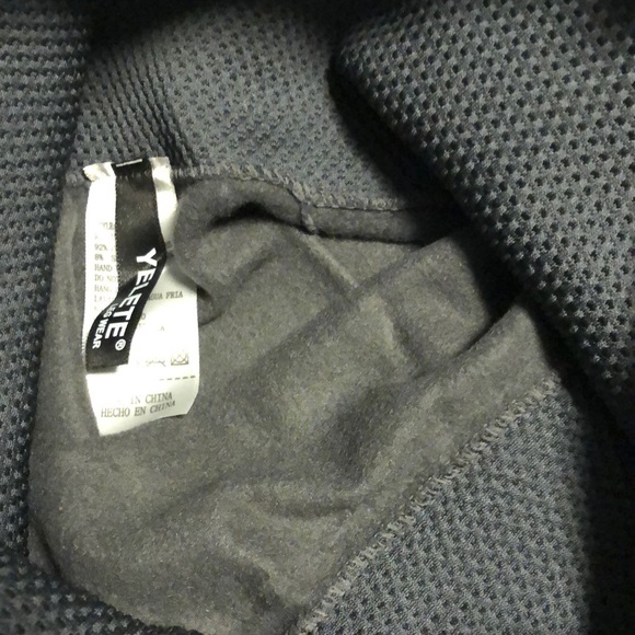 Yelete High Waist Fleece Legging Gray Charcoal - Picture 4 of 6